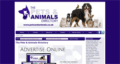 Desktop Screenshot of petsandanimals.co.uk